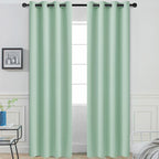 Yakamok Green Curtains 84 Inches Length Blackout Curtain by Yakamok