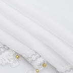 Molaxhome Swag Curtain 51 inch Length Rod Pocket Scalloped Curtain Valance - Image 9