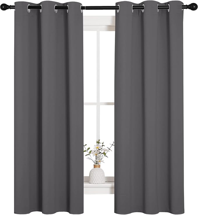 NICETOWN Grey Blackout Curtain Panels by NICETOWN