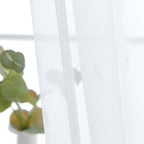 SpaceDresser White Kitchen Sheer Valance Curtains 30 Inch, Voile Sheer Cafe - Image 3