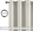 Yakamok Blackout Curtains Room Darkening Thermal Insulated Grommet top Window - Image 2