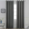 Yakamok Room Darkening Dark Grey Blackout Curtains 84 Inches Long Light by Yakamok