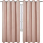 LEMOMO Blush Thermal Blackout Curtains/52 x 72 Inch/Set of 2 Panels Room - Image 2