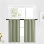 RYB HOME Blackout Cafe Curtains 30 inch Length, Short Light UV Heat Blocking by RYBHOME