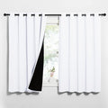 NICETOWN White 100% Blackout Lined Curtains, 2 Thick Layers Completely Blackout by NICETOWN