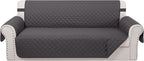 Reversible 4 Seater Sofa Cover 91 Inch Large Couch Cover Furniture Protector by LuxshareHome