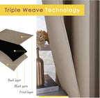 NICETOWN Kitchen Blackout Short Curtain Panels - Image 3