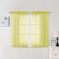 Chyhomenyc Sheer Curtains 63 Inch Length 2 Panels Set, Light Filtering Rod by Chyhomenyc