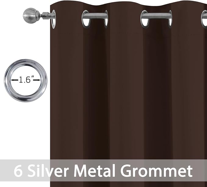 Yakamok Blackout Curtains Room Darkening Thermal Insulated Window Panels - Image 2