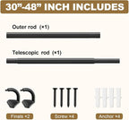 GXOACKJ Black Wrap Around Curtain Rods - Image 5