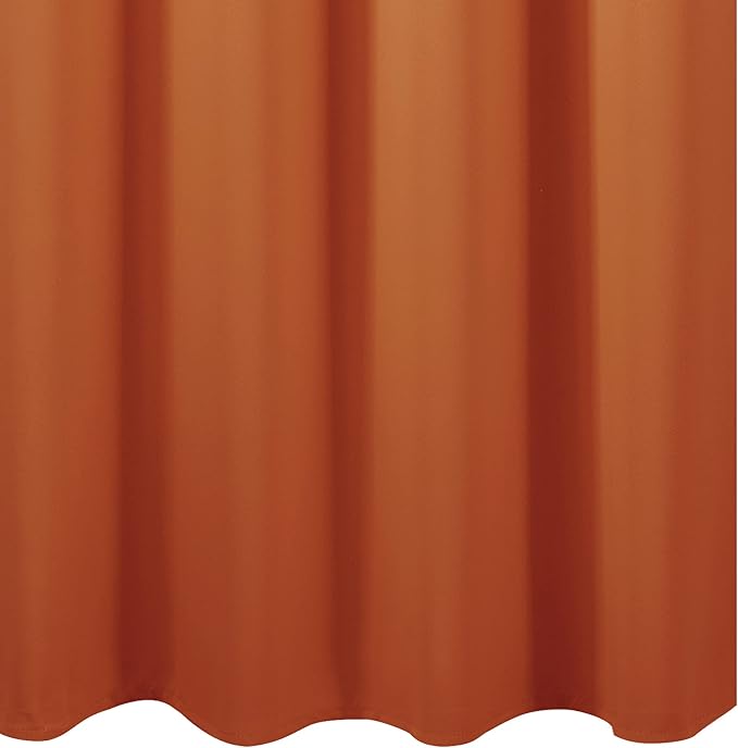 LEMOMO Orange Blackout Curtains 52 x 54 Inch Length/Set of 2 Curtain - Image 9