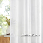 NICETOWN White Sheer 54 inch Length Curtains, Grommet Soft Voile Sheer Light - Image 3