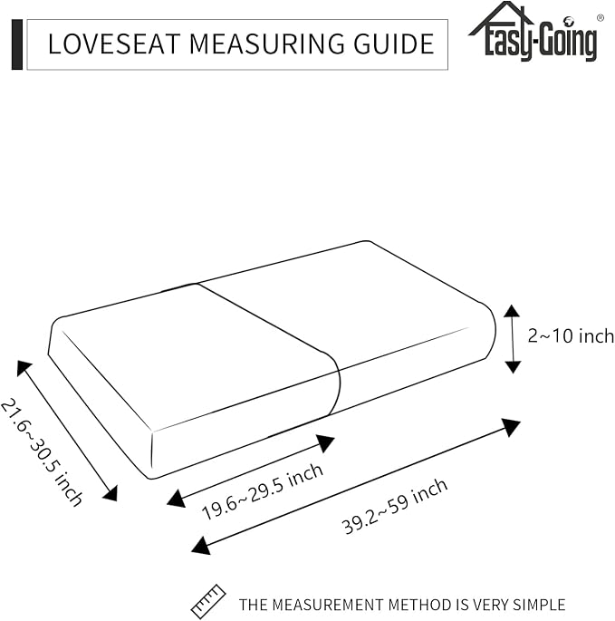 Easy-Going Stretch Individual Loveseat Couch Cushion Cover Sofa Cushion - Image 3