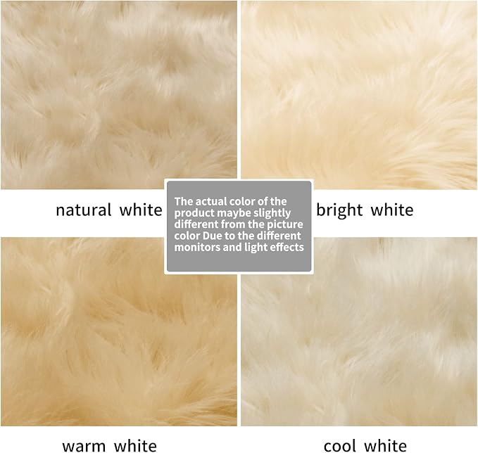 Ciicool Beige Fur Fluffy Rug, 2x4 ft Small Faux Fur Rugs - Image 6