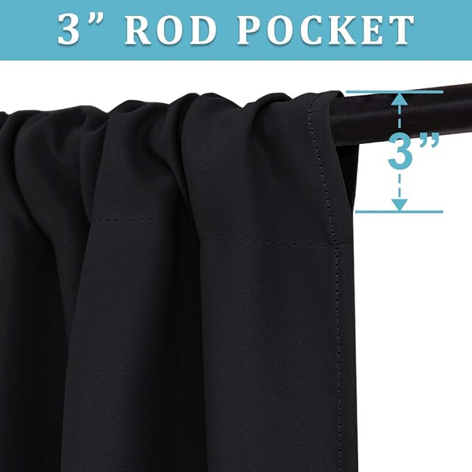 RYB HOME Extra Wide Blackout Curtains - Image 3