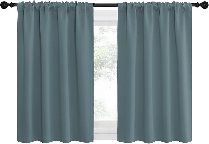 NICETOWN 2 Panels Blackout Curtains, Rod Pocket Thermal Insulated Drapes by NICETOWN