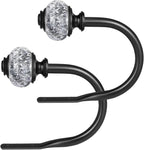2 Pack Curtain Holdbacks, USFOOK Black Decorative Window Drapery Tiebacks by USFOOK