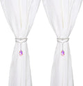 SUQ I OME 2 Pack of Luxury Crystal Beaded Magnetic Curtain Tieback and Holdback by SUQIOME