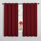 NICETOWN Christmas Burgundy Window Curtains Blackout Drapes, Thermal Insulated by NICETOWN