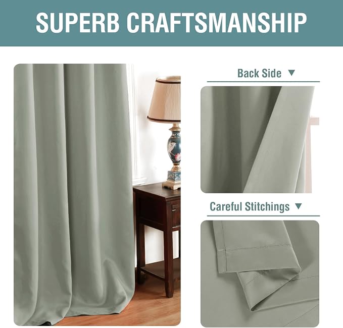 H.VERSAILTEX Ultra Sleep Blackout Room Darkening Curtains - Image 3