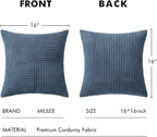 MIULEE Blue Decorative Throw Pillow Covers 16x16 Inch - Image 6