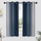 Yakamok Room Darkening Ombre Curtains 63 Inch Length, Light Blocking Grommet - Image 2