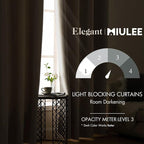 MIULEE Room Darkening Curtains Thermal Insulated Drapes Solid Window Treatment - Image 2