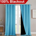 NICETOWN Full Shading Curtains 90 inches Long 2 Panels Set - Image 2