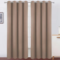 LEMOMO Blackout Curtains 52 x 90 Inch Long Cappuccino Curtains Set of 2 Panels by Lemomo