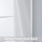 Yakamok Greyish White Curtains for Bedroom, Grommet Thermal Insulated Room - Image 5