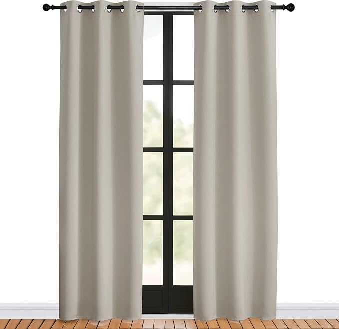 NICETOWN Blackout Curtains for Bedroom, 34 W by 80 L, Thermal Insulated - Image 2