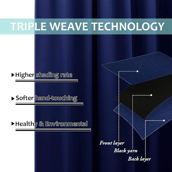 NICETOWN Complete 100% Blackout Curtains, Thermal Insulated & Energy Efficiency - Image 6