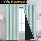 Yakamok 100% Blackout Lined Pair Curtains, Window Treatment Thermal Insulated - Image 2