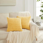 Fancy Homi 4 Packs Yellow Spring Decorative Throw Pillow Covers 20x20 Inch - Image 6
