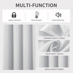 Joydeco White Curtains 95 Inches Long 2 Panels Set, Thermal Insulated Long - Image 3