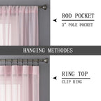 Tollpiz Sheer Tier Curtain Linen Textured Half Kitchen Curtains Sheer Light - Image 5