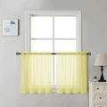 Chyhomenyc Short Sheer Curtains 30 inch Length 2 Panels by Chyhomenyc