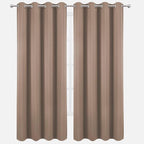 LEMOMO Blackout Curtains 52 x 120 Inch Long Cappuccino Curtains Set of 2 Panels - Image 2
