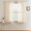 MIULEE 2 Panels Solid Color Sheer Window Curtains Elegant Window Voile by MIULEE
