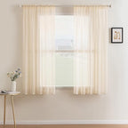 MIULEE Cream Beige Window Sheer Curtains by MIULEE