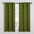 NICETOWN Olive Green Blackout Curtains 68 inches Length by NICETOWN