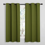 NICETOWN Olive Green Blackout Curtains 68 inches Length by NICETOWN