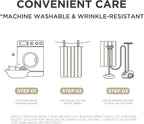 Joydeco Pinch Pleated Linen Curtains Darkening Drapes - Image 9
