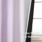 Estelar Textiler Lilac and Greyish White Ombre Blackout Curtains 102 Inches - Image 5