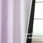 Estelar Textiler Lilac and Greyish White Blackout Curtains 63 Inch Length 2 - Image 5