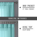 Tollpiz Sheer Curtains Linen Textured Bedroom Curtain Sheers Light Filtering - Image 5