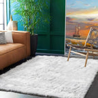 Goolela White Sheepskin Area Rug 5x8 Fluffy Faux Fur Fuzzy Furry Carpet - Image 2
