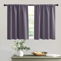 RYB HOME Short Greyish Purple Blackout Curtains by RYBHOME