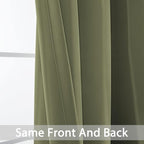 Yakamok 63 Inch Long Blackout Curtains Room Darkening Thermal Insulated - Image 4