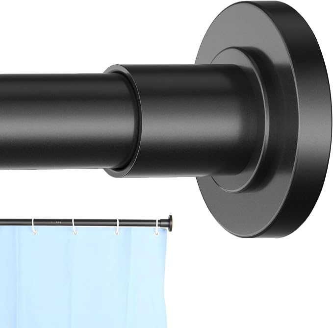 CorkLatta Black Shower Curtain Rod 31 to 104 Inch, 1 Inch Diameter Adjustable by CorkLatta